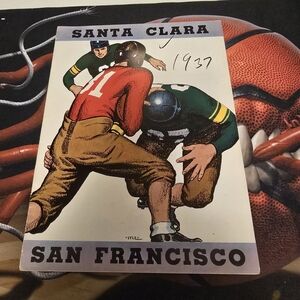 Vintage Football Poster - Santa Clara vs. San Francisco
